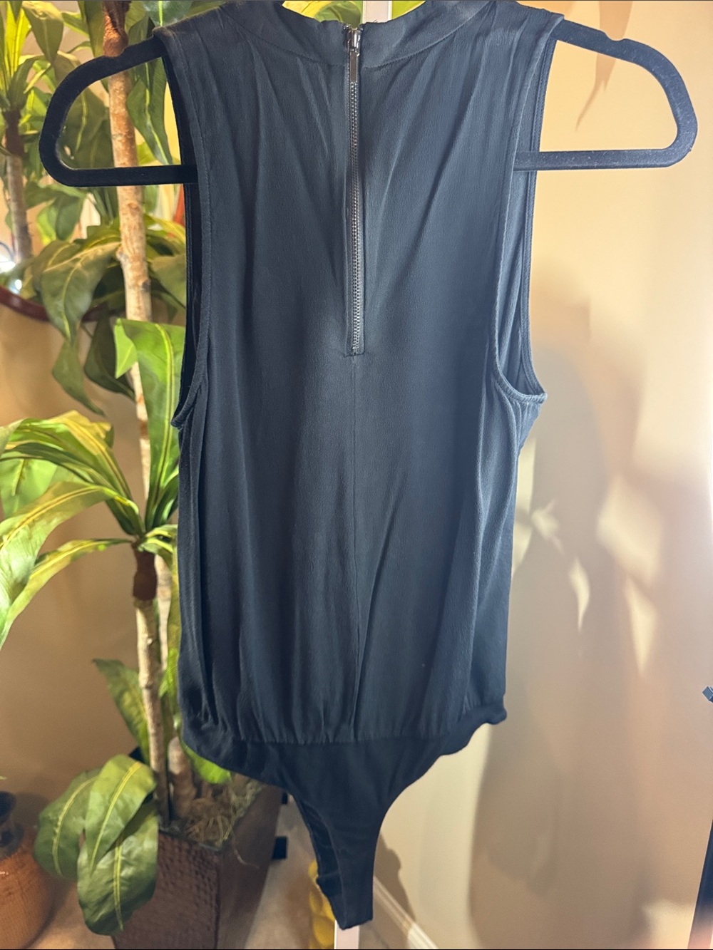 Sleeveless Black Bodysuit Shell. Bebe brand. Size M - Picture 2 of 2